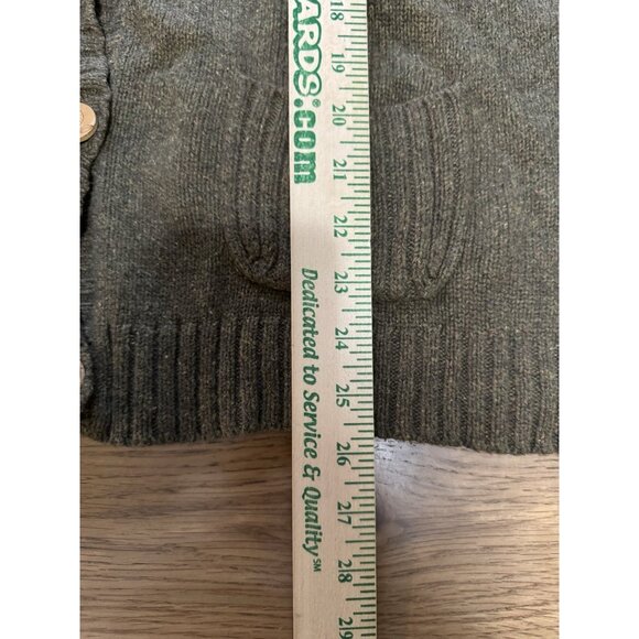 Eddie Bauer Women XXL Green Rabbit Hair Blend Knit Hooded Pocket Sweater Vest - Picture 4 of 14